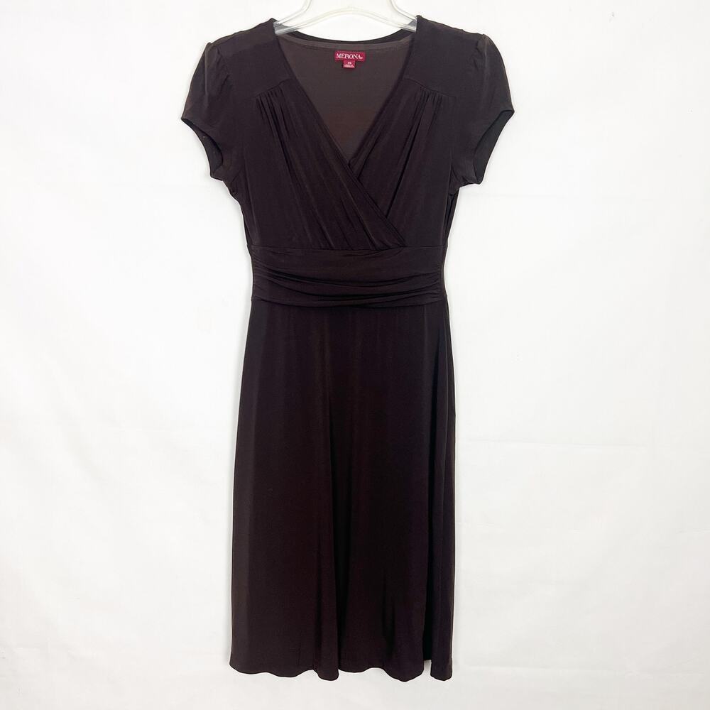 Merona Brown Pullover Sheath Midi Dress Size XS